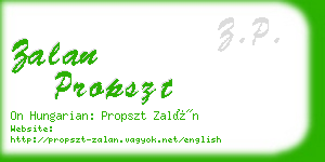 zalan propszt business card